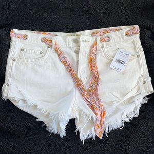 White summer shorts